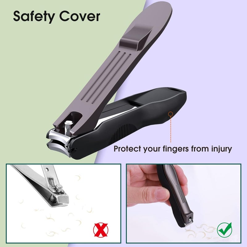 GLAMFIELDS Stainless Steel Nail Clipper Set with Leather Case - Image 4